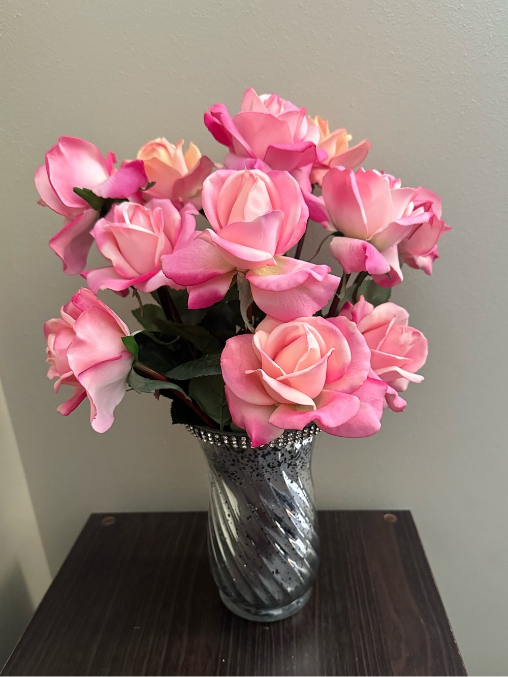 11 Pink True Touch Caroline Rose Stem